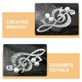 thumbnail image 3 of KAJNBN 2Pcs Ladies Brooch Silver Music Note Pin for Women Casual Wear, 3 of 7