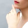 thumbnail image 6 of BERRICLE Sterling Silver Vintage Inspired Art Deco Cubic Zirconia CZ Filigree Fashion Ring for Women, Rhodium Plated Size 4, 6 of 11