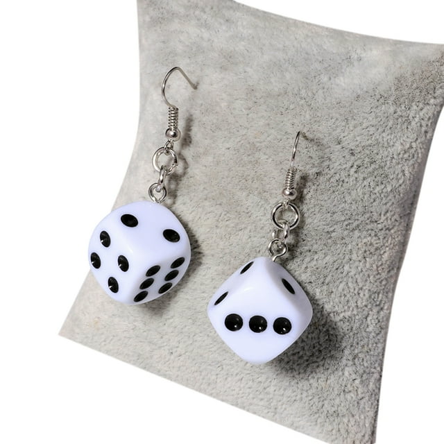 Dice Earrings Creative Punk Style Acrylic Dangle Earrings Drop Earrings for Girl