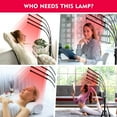 thumbnail image 6 of ABXMAS Red Light Therapy Lamp, Red Light Therapy Lamp for Face Body, 660nm Red Light and 850nm Infrared Light, Red Light Device with Adjustable Bracket for Relaxing, 6 of 6