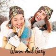 thumbnail image 4 of Pofeuu Fashion Hippie Girl Print Beanie Hat for Men Women Knit Winter Hat Warm Cuffed Skull Beanie Slouchy Soft Unisex, 4 of 6