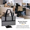thumbnail image 4 of Frosted Cloth Notebook Computer Screen Carrying Case Multi-pocket Lifting Handle Storage Bag Accessories for 24-inch Screens Grey, 4 of 9