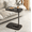 BLACK, variant on Modern C Shaped Side Table for Small Spaces Wood Coffee Table with Walnut Black White Top for Sofa and Bed Top Tabletop