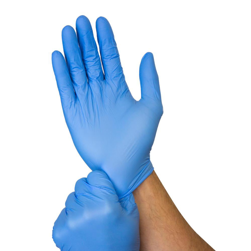 Box of 100 Powder Free Blue Nitrile Gloves  M L XL 