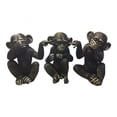 thumbnail image 1 of Moe's Home Collection Ensemble de 3 Pcs Sculpture en Polyresine He Did It Chimps Noir, 1 of 5