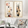 thumbnail image 1 of Designart "Retro Pastel Opulence Circular Geometry II" Modern Geometric Framed Wall Art Set Of 2 - Modern Black Gallery Wall Frame Set For Home Decor, 1 of 6
