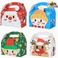thumbnail image 1 of 12 cajas de regalo de Navidad, cajas de regalo de Navidad para hacer tú mismo, cajas decorativas para golosinas, para pasteles, galletas, cupcakes y dulces navideños, 1 of 5