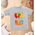 thumbnail image 4 of Shop4Ever Autism Awareness with Balloons Toddler Cotton Toddler's Cotton T-Shirt 3T Heather Grey, 4 of 6