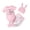 Pink, variant on Dooleck My First Easter Baby Girl Outfit Bunny Bodysuit Heart Jogger Pants Clothes
