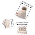 thumbnail image 4 of Sombrero De Invierno Para Niños Bufanda Gusano Forro Polar De Punto Cálido Para Exteriores Sunnimix  Sombrero Bufanda y Guantes, 4 of 6