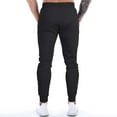 thumbnail image 4 of Jacenvly 2024 New Summer Casual Pants for Men Men Fashion Solid Casual Elastic Waist with Pocket Trousers Sport Pants Striped Breathable Mens Slacks Black, 4 of 6