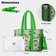 thumbnail image 5 of Teacher Tote Bag,Cute Cartoon Dachshund Teacher Utility Tote Bag,Large Work Tote Bags for Women with Multiple Pockets,Top Zipper Closure,13.8x10.6x6.7 Inch, 5 of 5