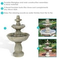 thumbnail image 3 of Sunnydaze Birds' Delight Outdoor Water Fountain with Pump - 35" H, 3 of 14