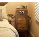 thumbnail image 2 of Mesita de noche de madera maciza, decoración creativa con forma de robot, armario de almacenamiento para dormitorio y sala de estar con función de luz de inducción, 2 of 3