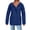 Blue#1, variant on Women's Solid Hooded Rain Jacket Windproof Outdoor Raincoat Lightweight Casual Zip-Up Coat for Spring Travel Commuting and Weekend Strolls