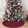 thumbnail image 5 of Sikiie Maroon 30-48 inches {designName} Print Christmas Tree Skirt Snowman Xmas Tree Skirt with Edge Christmas Decorations for Holiday Party-36", 5 of 7