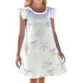 thumbnail image 2 of Chemise de Nuit d'Été pour Filles Imprimé Monde Océan Mignon Manches Courtes Robe Décontractée Confortable pour Enfants 3 10 Ans, 2 of 3