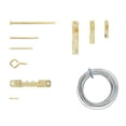 thumbnail image 3 of Ook Picture Hanging Kit, 50 lbs, Steel Picture Hooks, Wire, and Screw Eyes, Brass, Gold, 50 pack, 3 of 12
