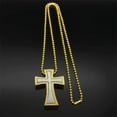 thumbnail image 6 of Catholic Cross 14K Yellow Gold Jesus Christ Amulet Pendant Necklace Men Gold Color Chain Necklaces Jewery colar de cruz, 6 of 7