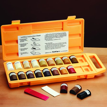 SoftWax Kit Includes: 20 Colors, WaxWedge, Buffing Pad, and Case