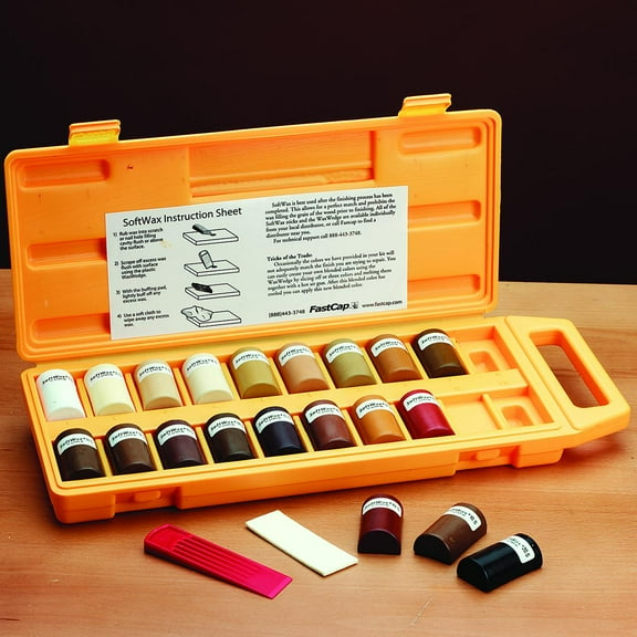 SoftWax Kit Includes: 20 Colors, WaxWedge, Buffing Pad, and Case
