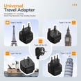 thumbnail image 2 of Convertidor de voltaje TESSAN de 220 V a 110 V con 4 salidas USB y 3 AC, 2 of 6