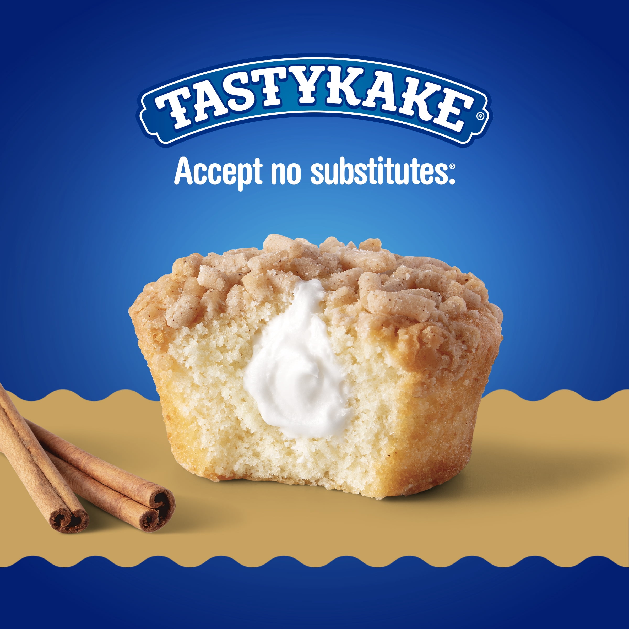 Tastykake Creme Filled Koffee Kake Cupcakes, Individually Wrapped Cupcakes, 3.125 Ounce., 3 Count