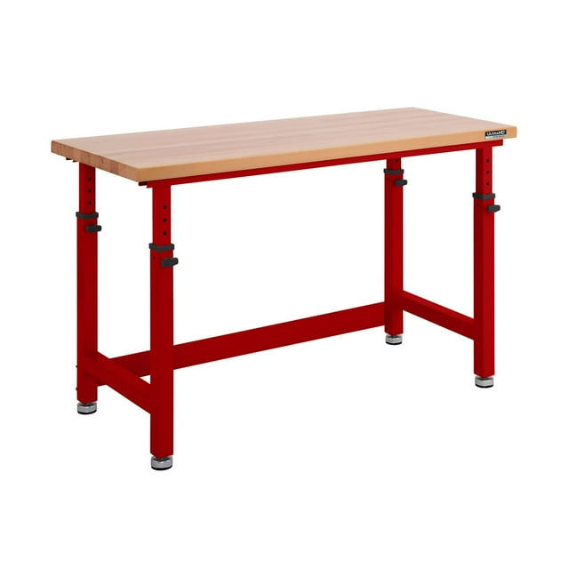 Seville Classics UltraHD Height Adjustable Workbench, 60" W x 24" D x 28.5"-42" H
