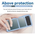 thumbnail image 2 of Case for Samsung Galaxy Z FILP 3 5G Case Slim Dropproof [Defend from Drop/Scratch/Slip/Fingerprint] Clear Acrylic Hard Back Soft TPU Bumper Hybrid Phone Cover for Samsung Z FILP 3 5G-Blue, 2 of 14