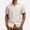 Beige, variant on Dianli Gifts Summer Beach Casual Men's Short Sleeve Vintage Bowling Button-Up Cuba Camp Shirt Polka Dot Solid-Lapel Printed Buttons Breathable Cotton-Blend Resort Wear Summer Beach