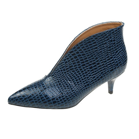 

nsendm Clear High Heels for Women Size 8 Stilettos Fashion Women s Boots Shoes Retro Women High Heel Shoes Size 9 Blue 8.5