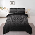 thumbnail image 2 of Erosebridal Aztec Damask Bedding Twin Comforter Set, Retro Floral Down Comforter, Boho Hippie Theme Decor, Reversible, 2 of 7