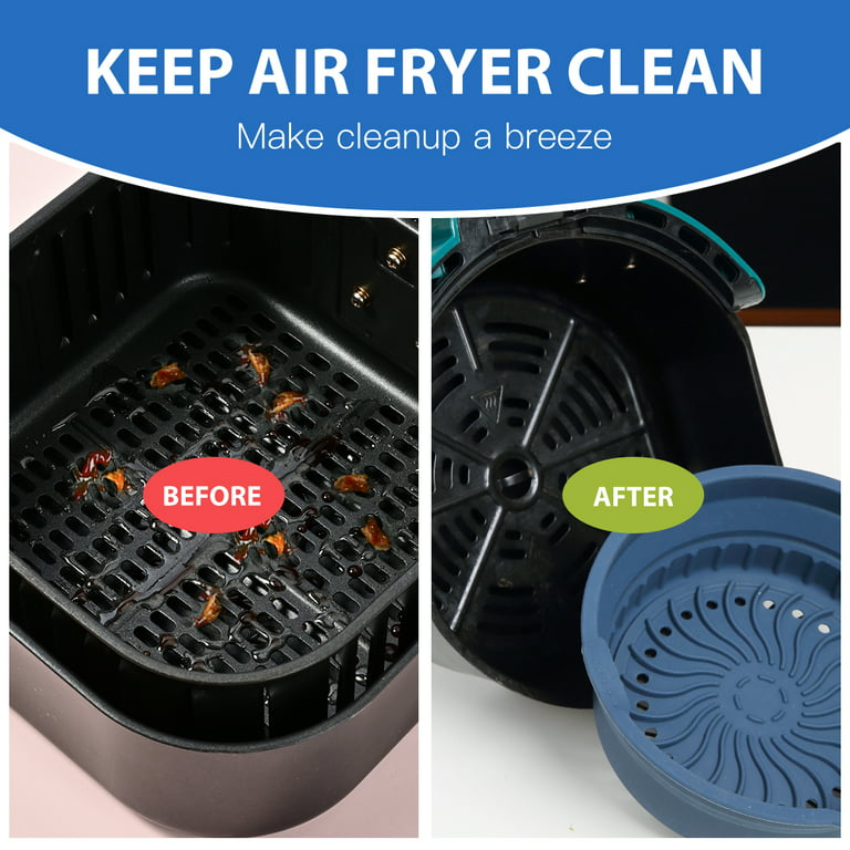 Number-one Air Fryer Silicone Pot, 3 Pack Reusable Air Fryer Silicone  Liners Heat Resistant Non-Stick Air Fryer Basket Replacement of Parchment  Paper