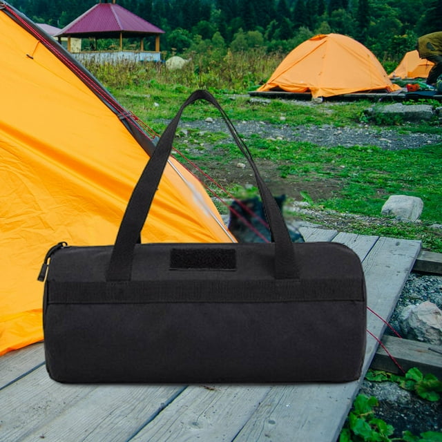 DYNWAVECA Sac de Rangement pour Piquets de Tente Sac de Transport Porte-Outils Robuste Sac de Transport pour Clous de Sol Sac pour Piquets de Tente pour Randonnée Jardinage à Domicile Noir