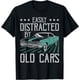 thumbnail image 1 of Fácilmente Distracted by Old Cars Funny Vintage Classic Car Guy Camiseta negra, 1 of 2