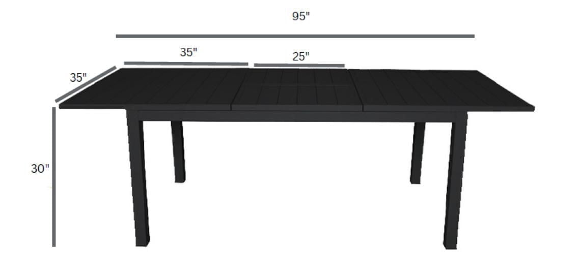 Extension table 35''x70'' up to 90''
