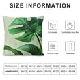 thumbnail image 5 of Nawypu  Tropical Green Leaves Throw Pillow Covers 18x18 Palm Leaf Leaves Decorative Throw Pillow Cushion Cases Cover for Outdoor Sofa Patio Couch Car Decor(Beige, Not White), 5 of 5
