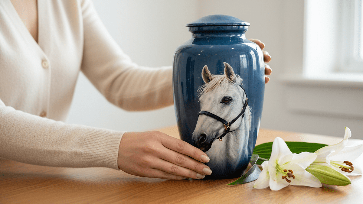 Lovely Horse Cremation Urn for Human Ashes Cremation Urns for Human Ashes Decorative Urns for Human Ashes Female & Male Urns Horse