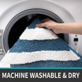 thumbnail image 4 of Alfombra De Baño Antideslizante,Alfombra De Ducha De Microfibra Suave,Absorbente De Agua,Lavable A Máquina,40 X 60 Cm,Azul, 4 of 5