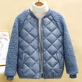thumbnail image 2 of AherBiu Plus Size Womens Jacket Trendy Causal Full Zip Coat Winter Warm Fleece Patchwork Jackets with Hood, 2 of 4