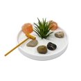 thumbnail image 4 of Nature's Mark Mini Zen Garden Kit for Desk with White Sand, Rake, White Base, Salt Rock and Air Plant (Round), 4 of 4