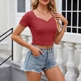 thumbnail image 5 of Vest Tops for Women Summer Tops Women's Short Sleeve Vest Fashion Strip Square Neck Top Sleeveless Tank Tops, 5 of 8