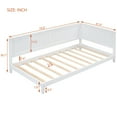 thumbnail image 5 of Seizeen Twin Size Daybed Frame, Wood Sofa Bed with Headboard and Backboard, Modern Home Twin Daybed for Living Room, Bedroom, Guest Room, No Box Spring Needed, White, 5 of 9