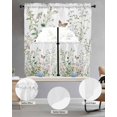 thumbnail image 2 of Spring Floral Swag Curtains for Living Room/Bedroom Windows, Pastoral Flower Summer Botanical Watercolor Kitchen Curtains and Valances Set 36 Inch Length, Light Filtering Swags Valance Curtain Panels, 2 of 5