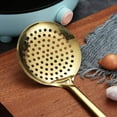 thumbnail image 5 of ReaNea Gold Kitchen Skimmer Spoon, Stainless Steel Metal Cooking Strainer, Slotted Spoons for Cooking, 5 of 8