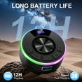 thumbnail image 6 of QCOQ Bluetooth Shower Speaker, IPX7 Waterproof Portable Bluetooth 5.4 Speaker with USB Fast Charging, 12H Playtime Wilreless Speaker with RGB Lights, Stereo Sound, Speaker for Pool, Beach, Outdoor, 6 of 7