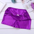 thumbnail image 3 of inlzdz Girls Sparkle Solid High Waist Biker Dance Short Gymnastics Volleyball Tumbling Athletic Shorts Purple 10, 3 of 6