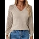 thumbnail image 1 of Camisas de Larga para Mujer, Blusas de Encaje con Cuello en V, Blusas Informales de Negocios, Conjuntos de Moda de Otoño, Ropa Albaricoque S, 1 of 9