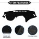 thumbnail image 4 of Cubiertas de tablero de Unique Bargains para BMW Serie 1 2012-2017, alfombrilla de tablero antideslizante de poliéster negra frontal, 4 of 6