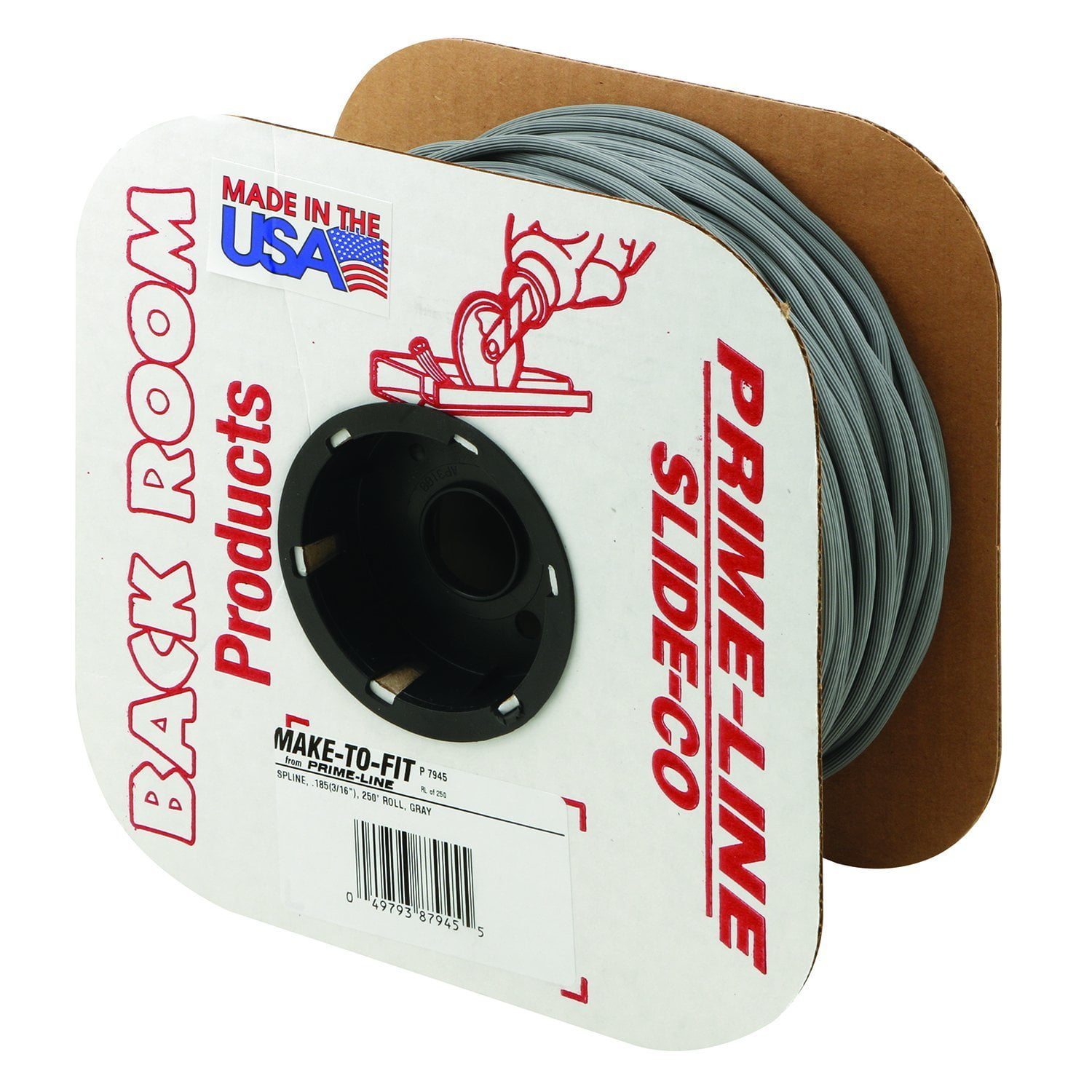 PrimeLine Products P 7945 Screen Retainer Spline, .185in3/16in, 250